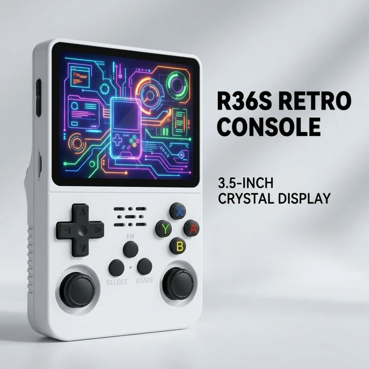 R36S Retro Games Console 3.5-Inch IPS Screen With Linux System Portable Pocket Retro Gaming Console 64GB 20000+ Classic Games