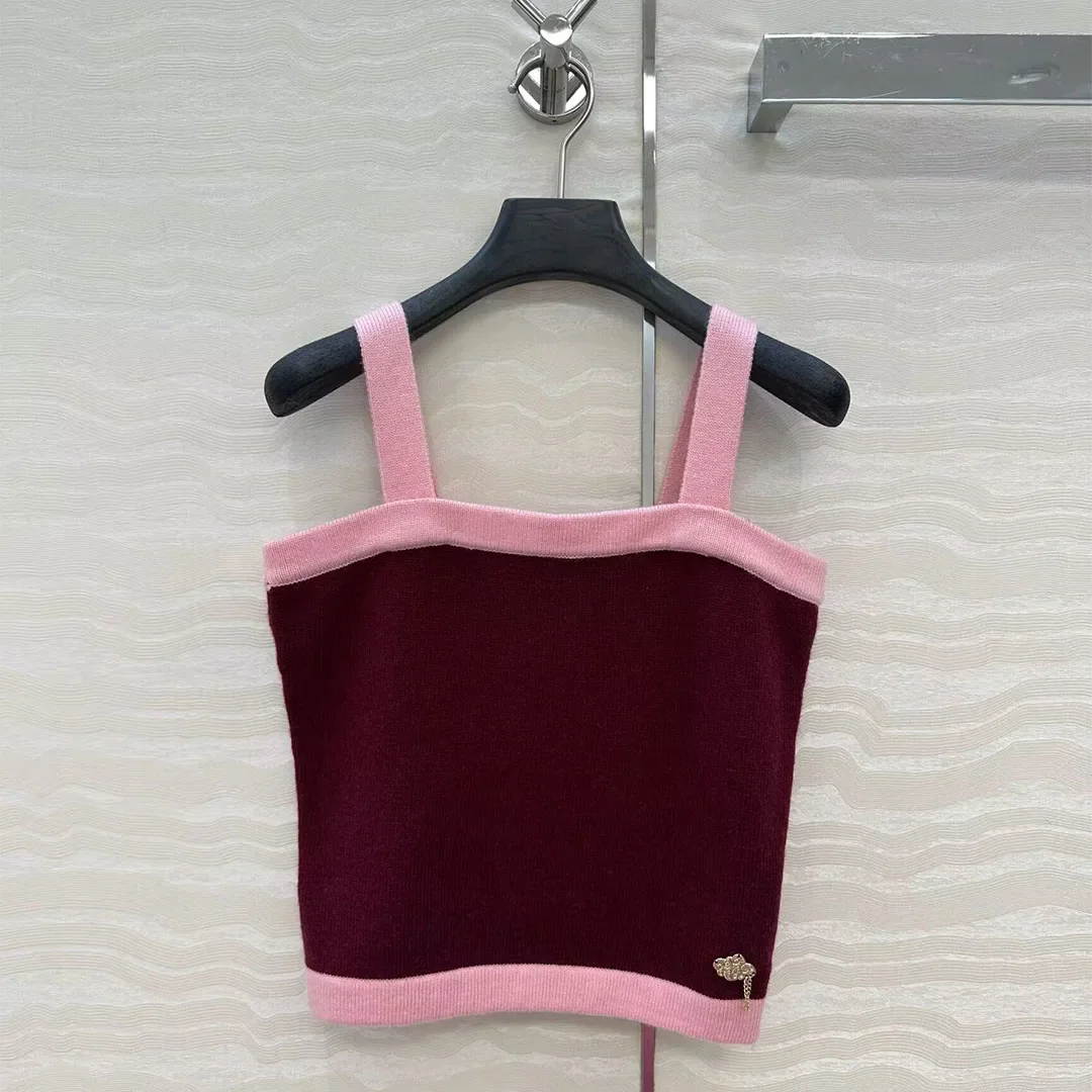 

Cashmere Knitted Strap Vest Autumn/Winter New Fashionable and Elegant Top