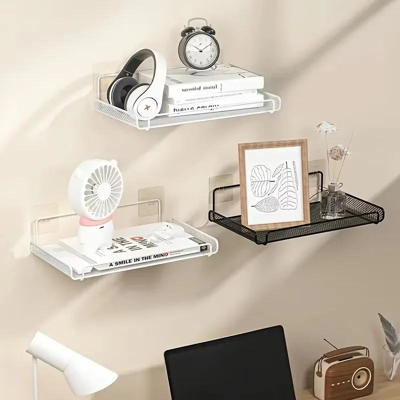 Stainless Steel WiFi Router Shelf Wall Mounted No Drill Storage Rack Floating Organizer For Home Bathroom Kitchen Accessories