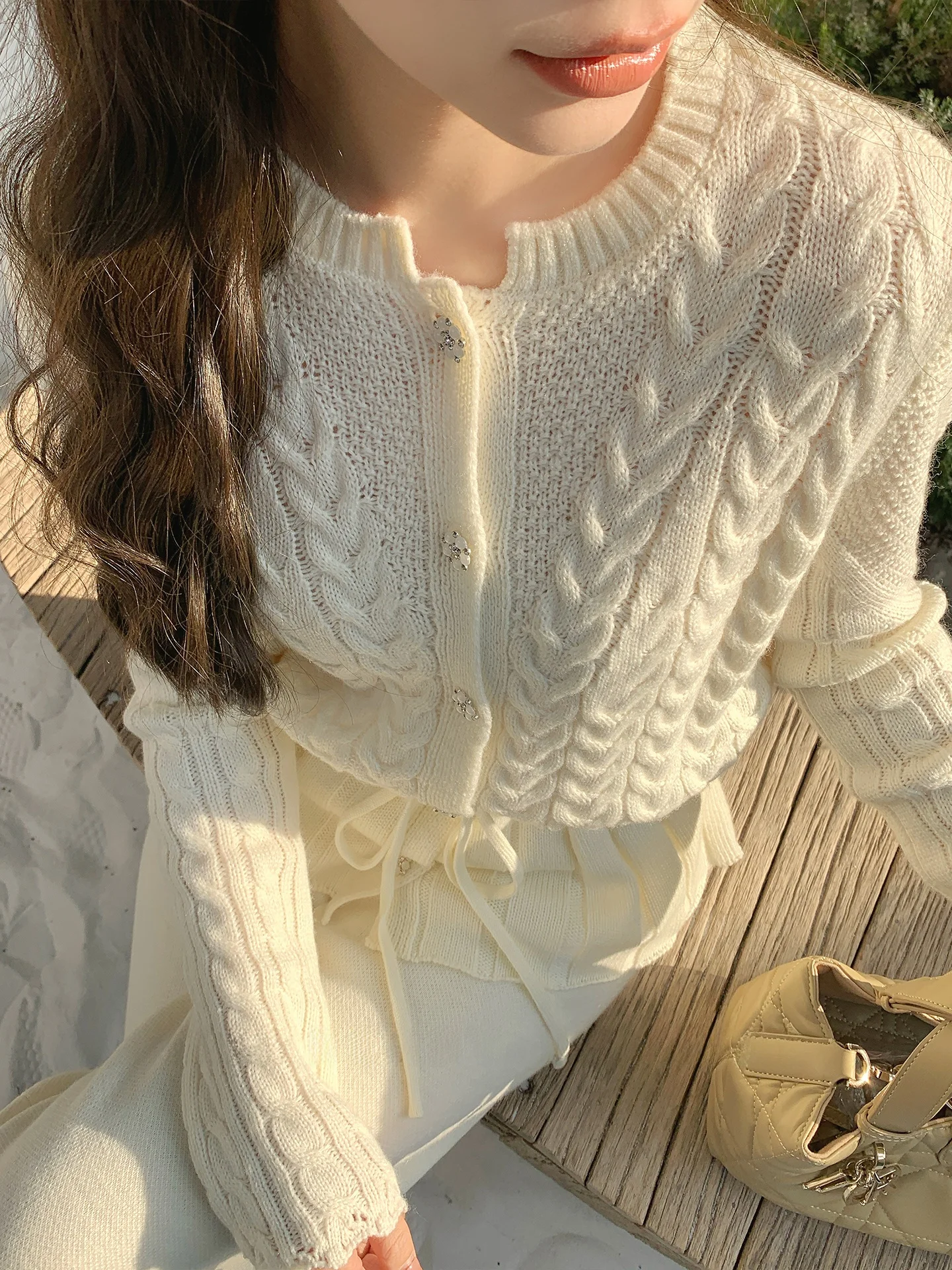 

Женский шерстяной вязаный свитер приталенного кроя, базовый слой, цельный, зимний, модный, маленький размер, белый цвет, новинка 2025 года