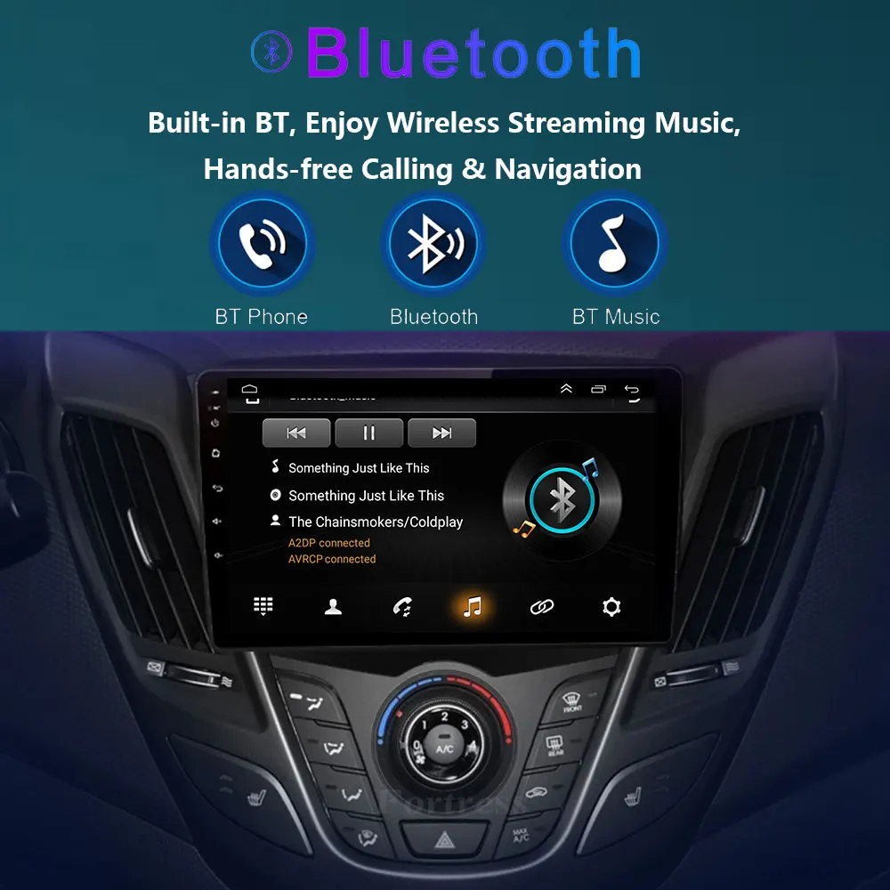 9 Inch Android 13 For HYUNDAI VELOSTER FS 2011-2017 Car Radio Multimedia Video Player 5G DVD Wifi CPU Navigation Stereo Receiver