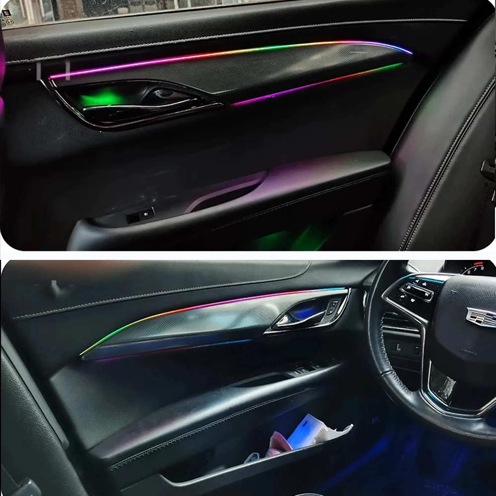 For Cadillac ATS ATSL XTS GT4  Car Ambient Lights Automotive Interior Decoration wzjoo 64 Colors LED Safety assistance systems