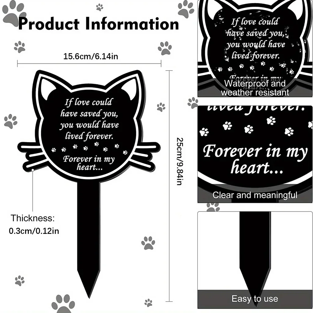 Hello Young  Dog/Cat Grave Marker Cross Memorial Gifts Yard Decoration Pet Loss Stake Memorial Plaques Outdoors Pet Memorial Gar