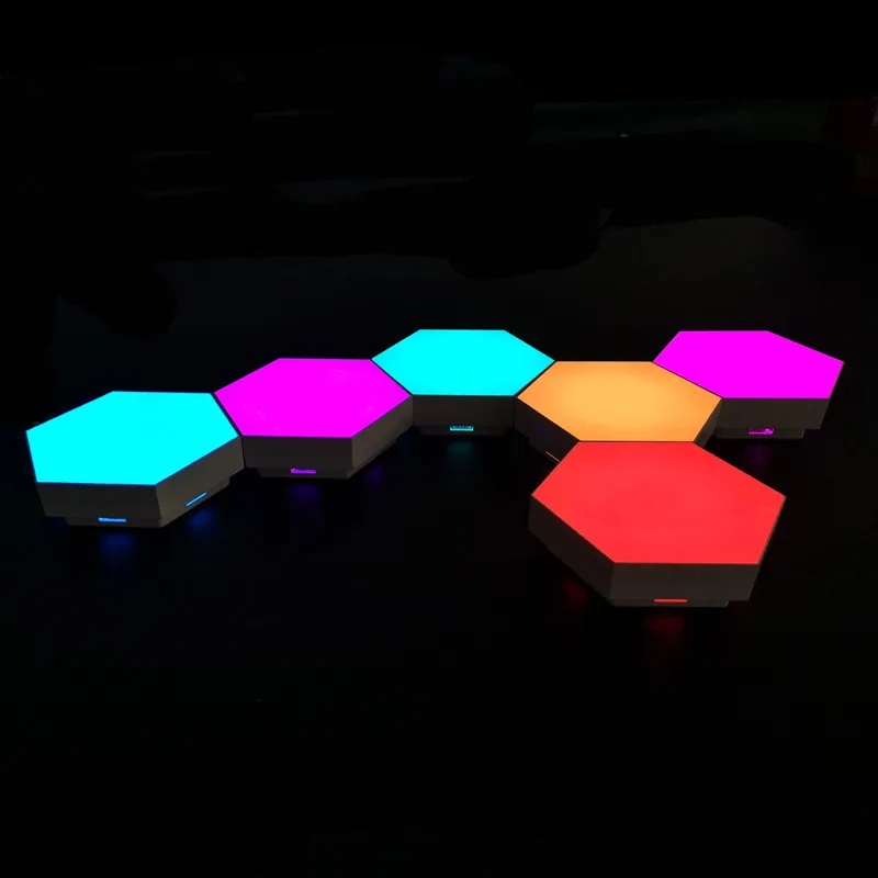 INS Remote Control Honeycomb Modular Assembly Helios Touch Wall Lamp RGB Quantum lamp LED Magnetic Wall Light Bedroom Lamp