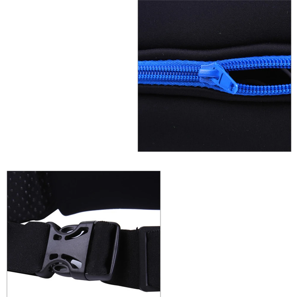Running Belt Water Resistant Waist Bag for Phone 4-6 Inch Black Adjustable Pouch for Running Hiking Cycling Bum Bag