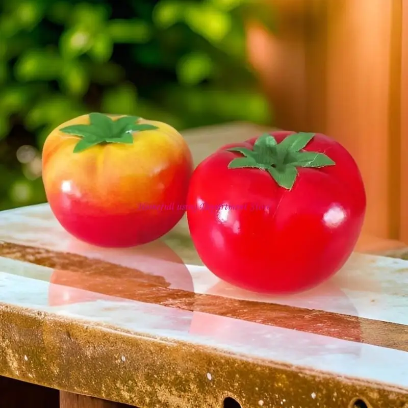 

2pcs Simulation Tomatoes Accessory Perfect For Kitchen And Dining Room Accent