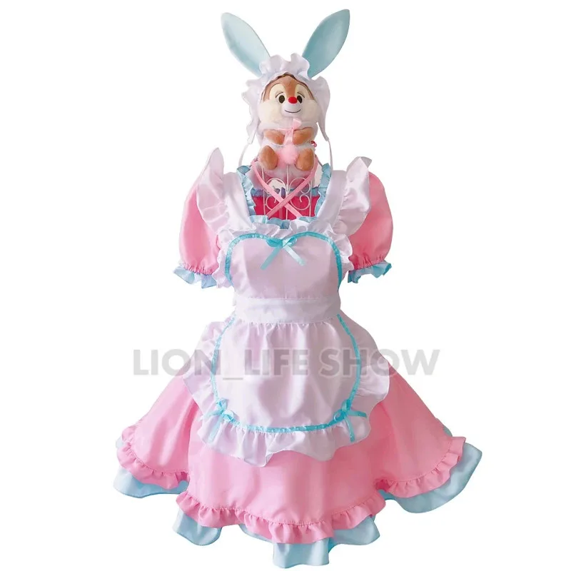 

AAA 2025 Cosplay sprouting day animation world cafeteria Cafe , long dress, maid outfit masculin costume