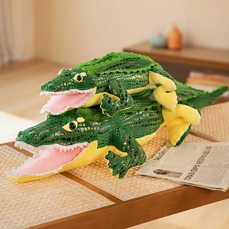 ตุ๊กตาจระเข้ขนาด 70/90 ซม. ของเล่นตุ๊กตาสัตว์ยัดไส้ จระเข้เหมือนจริง ตุ๊กตาจระเข้นุ่ม ของขวัญวันเกิด/คริสต์มาส