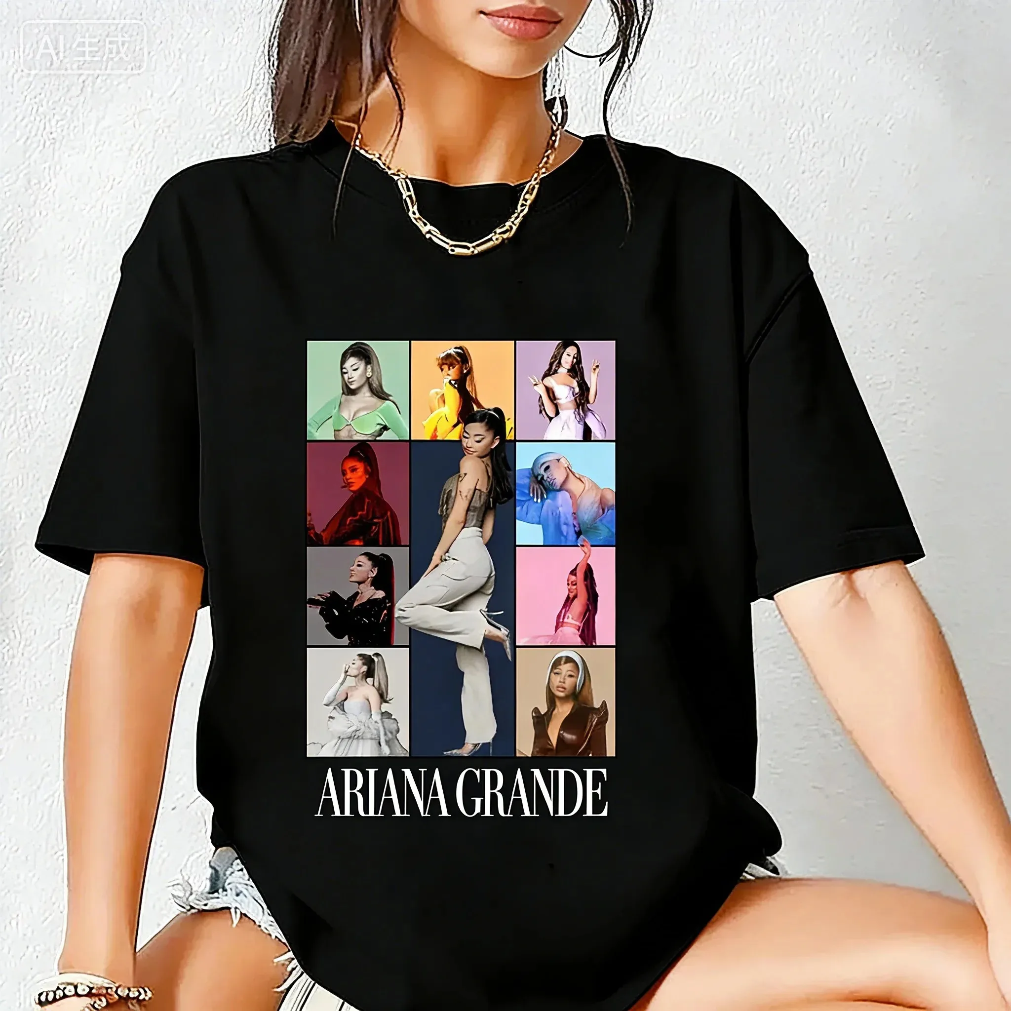 Camiseta de Moda de Verano para Hombre y Mujer, Estilo Vintage, Camiseta de Ariana Grande, Camiseta de la Gira de Ariana Grande 2026, Regalo para Fans de Ariana Grande