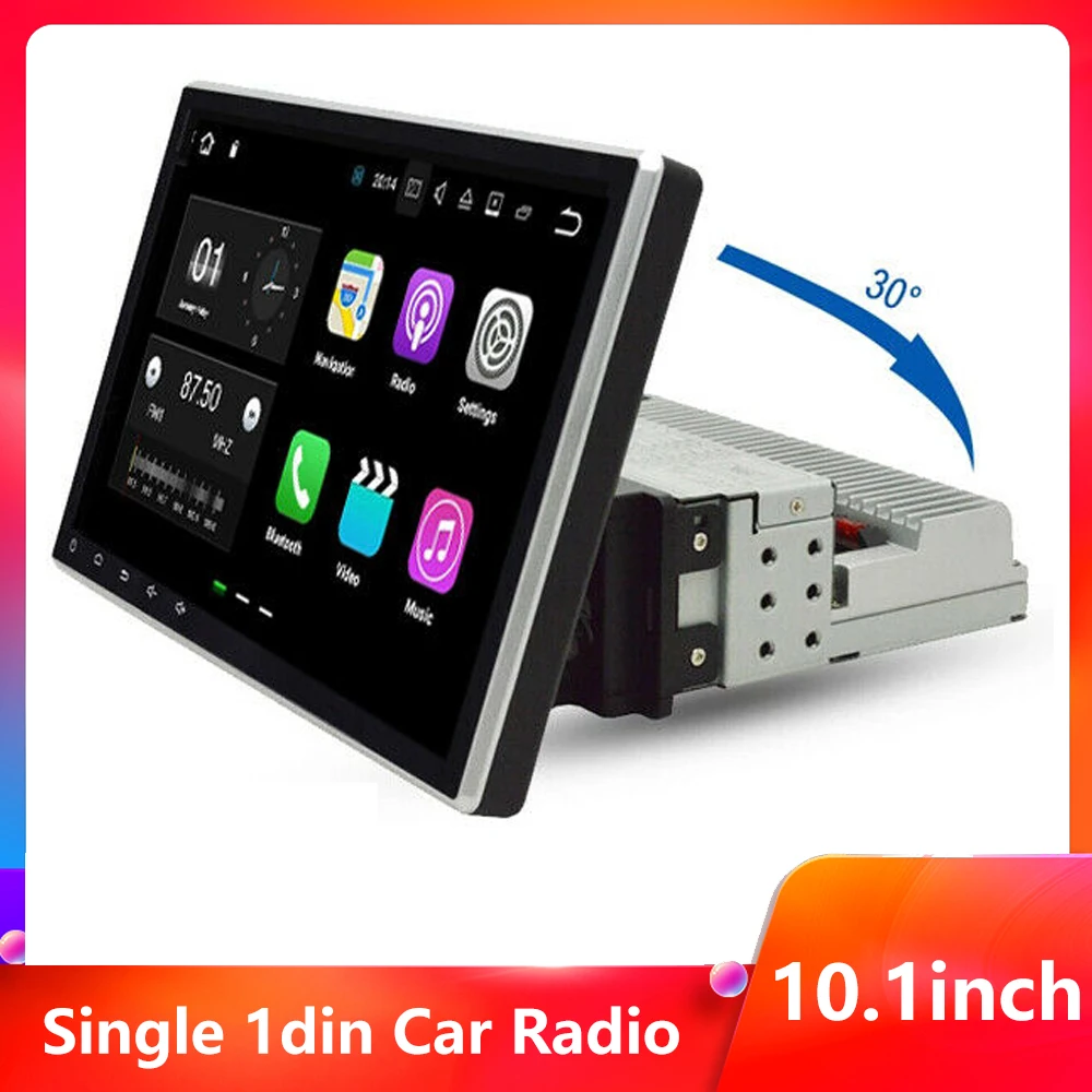 

1Din 10inch Universal Android 10.1 Car Multimedia Player Rotatable Touch Screen Car Radio GPS Navigation MP5 No DVD Player