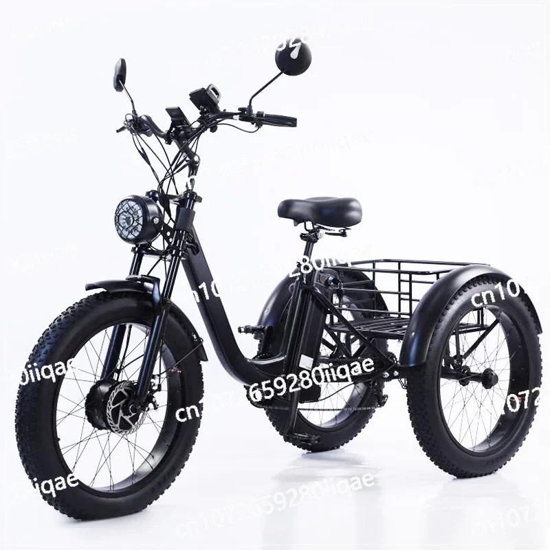 24-Inch fat tire pedal helps rough tire snow lithium battery tricycle