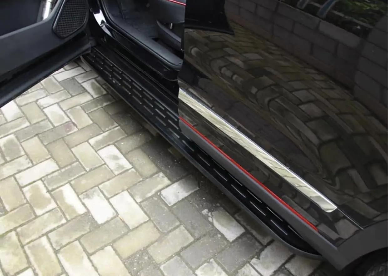 2 قطعة لوحات تشغيل من الألومنيوم الأسود خطوات جانبية قضبان Nerf متوافقة مع Hyundai Tucson 2022 2023 2024 #6