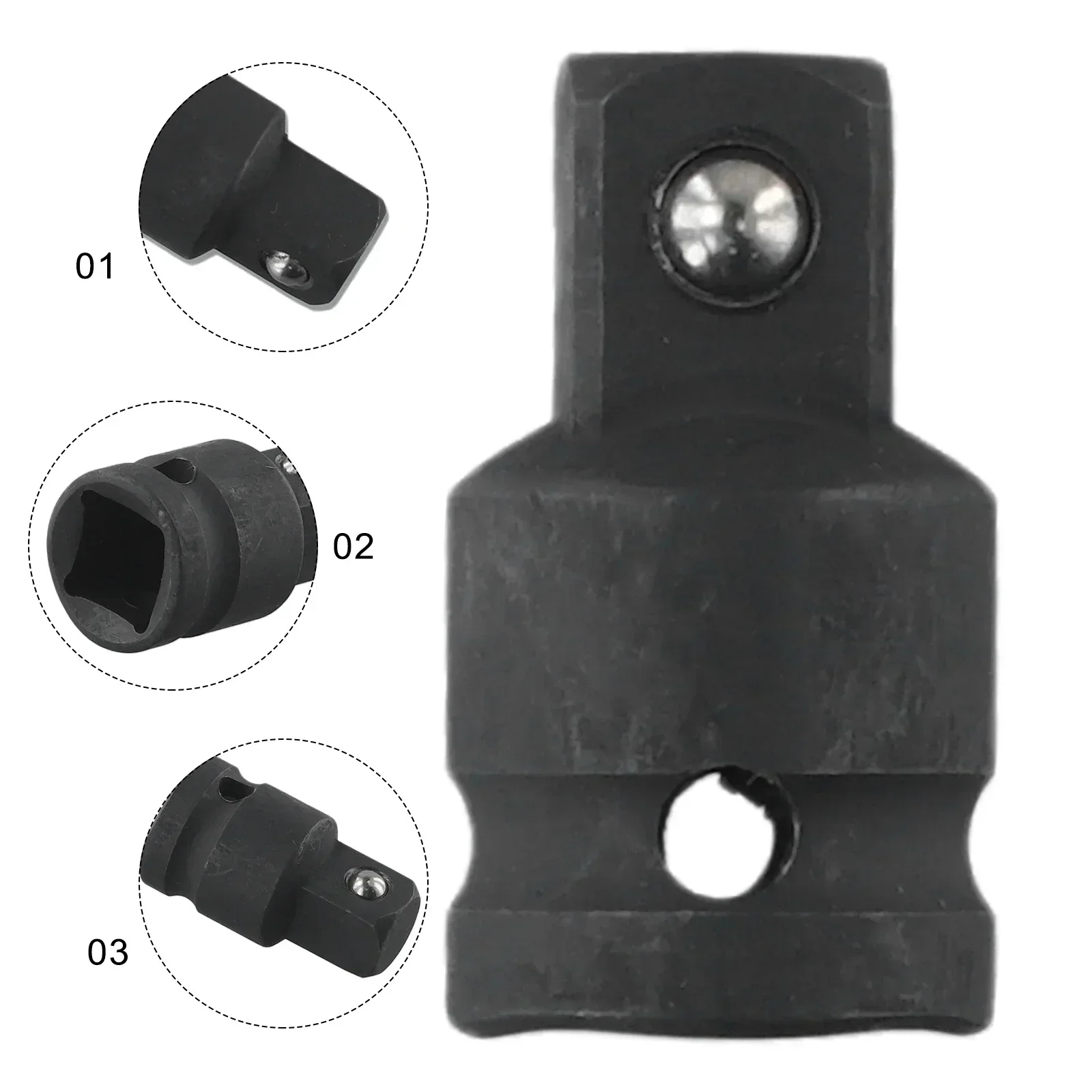 Socket Convertor Adapter Reducer 1/2 To 1/2 Impact Socket Adaptor Repair Tool (HRC) 40 ± 2 For Electric Or Pneumatic Wrench