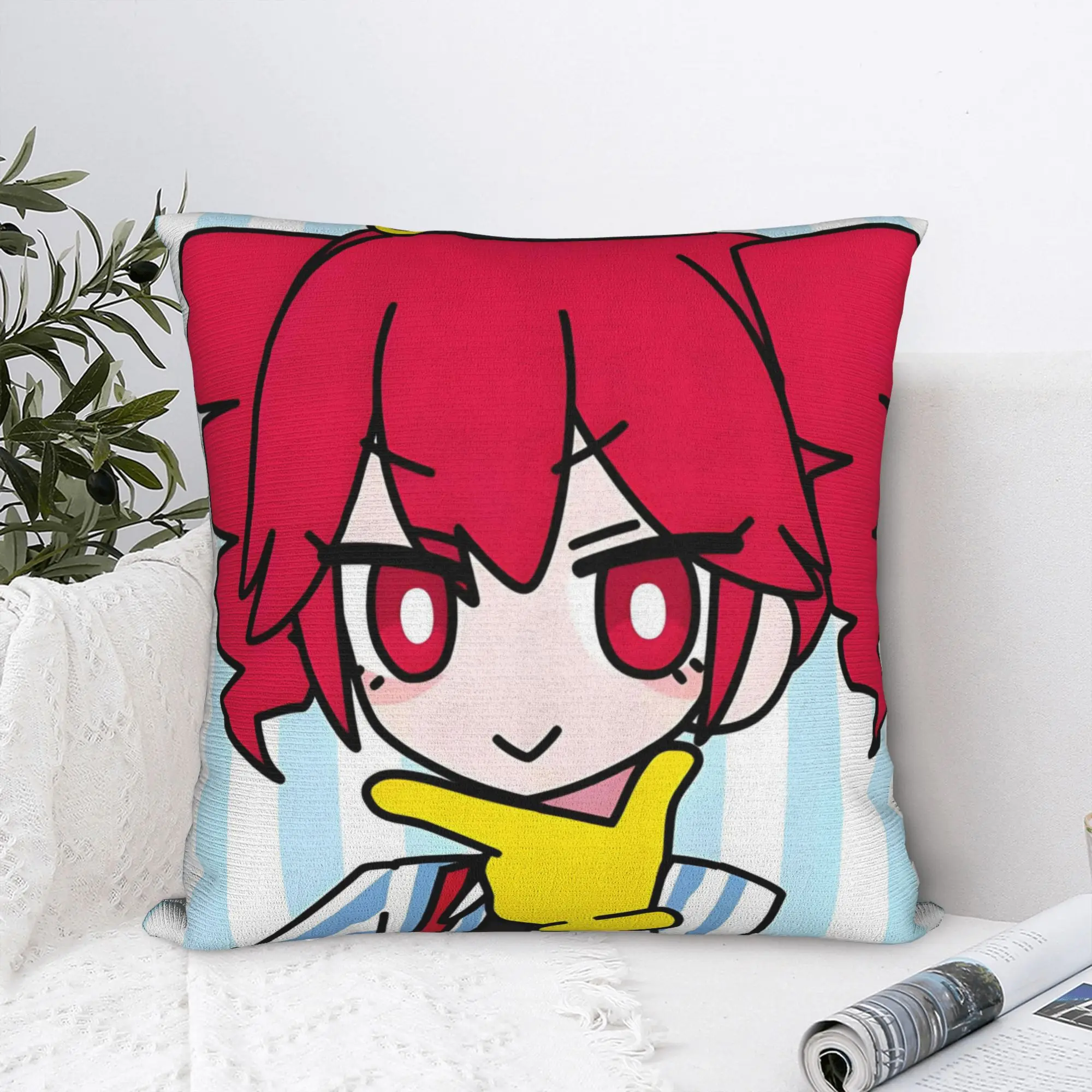 Mesmerizer Kasane Teto – taies d'oreiller carrées, housse de coussin de dessin animé, taie d'oreiller décorative en Polyester, pour lit, 45x45cm
