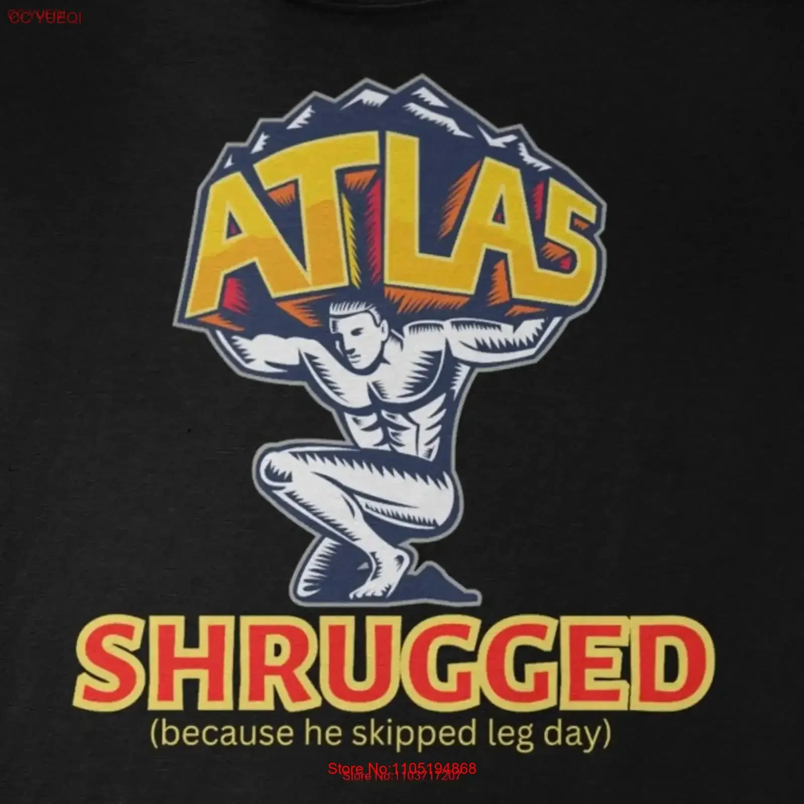 Atlas Shrugged Ayn Rand shirt Funny Book Exercise Leg Day T Gym Lover vintage Washed Slightly Casual Breathable Unisex graphic
