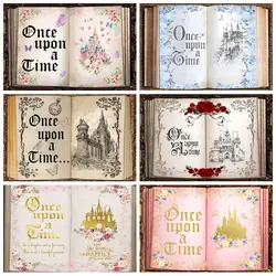 Fairy Tale Books Photography Backdrop Once Upon A Time Castle Wedding Girl Princess Birthday Party Decor Background Photo Studio