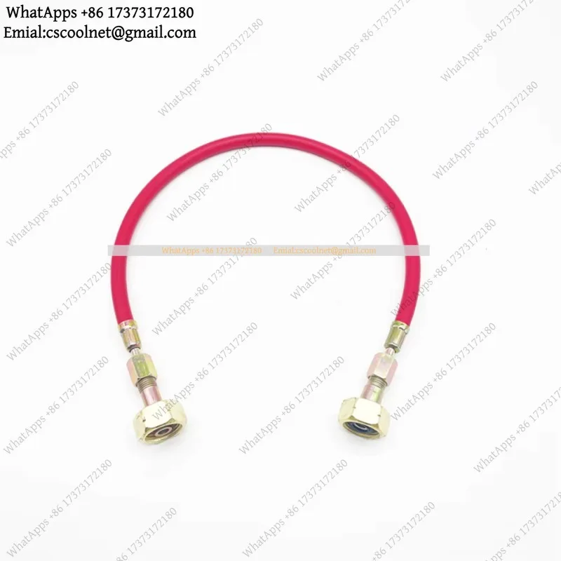 JS03 1pc 2500PSI Burst R22 R502 Gas Refill Hose LPG Tank Filling Bridge Pipe Heavy Duty Connector for Propane Cylinder Transfer