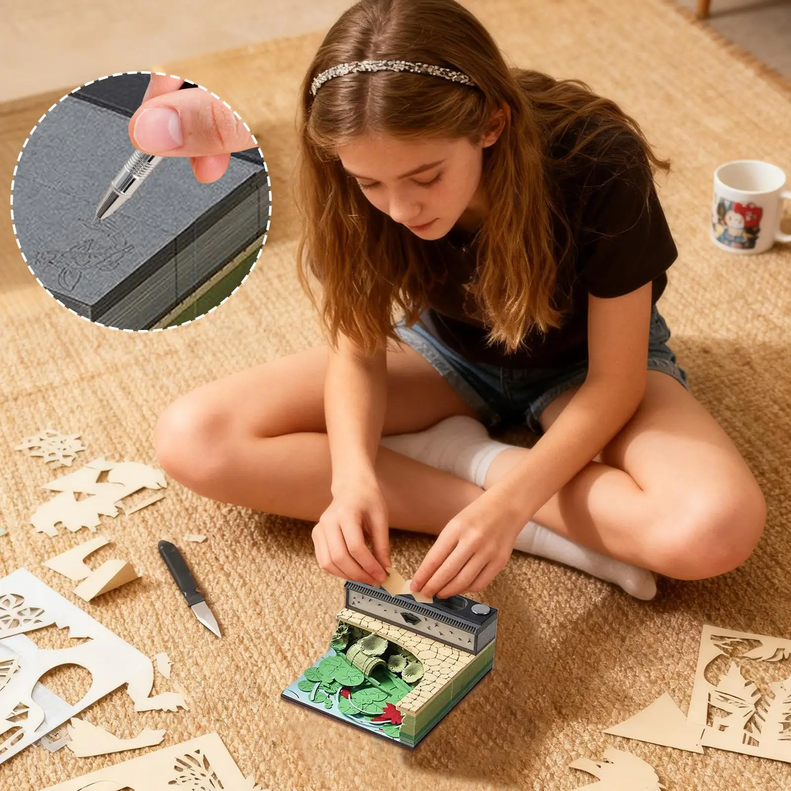 

3D Memo Pad Desk Calendar Tear Off Paper Notes For Planning Daily Schedule Management Home Decor Study Organization