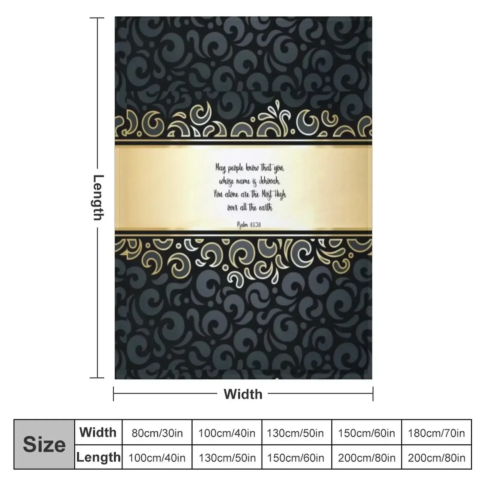Psalm 83:18 Throw Blanket couch cozy soft plush fuzzy picnic outdoor blanket