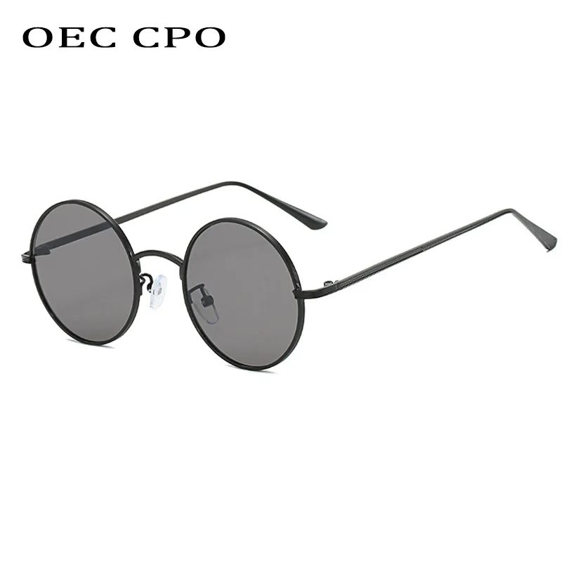 OEC CPO 클래식 남성 라운드 선글라스, 여성 금속 프레임 UV400 태양 안경, 남성 여성 패션 안경 O90