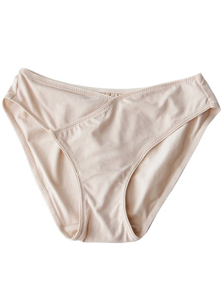 Birdtree Lining 100% Silk Panties Solid Color Simple Low Waist Comfortable Breathable Skin-friendly Underwear P330451QD