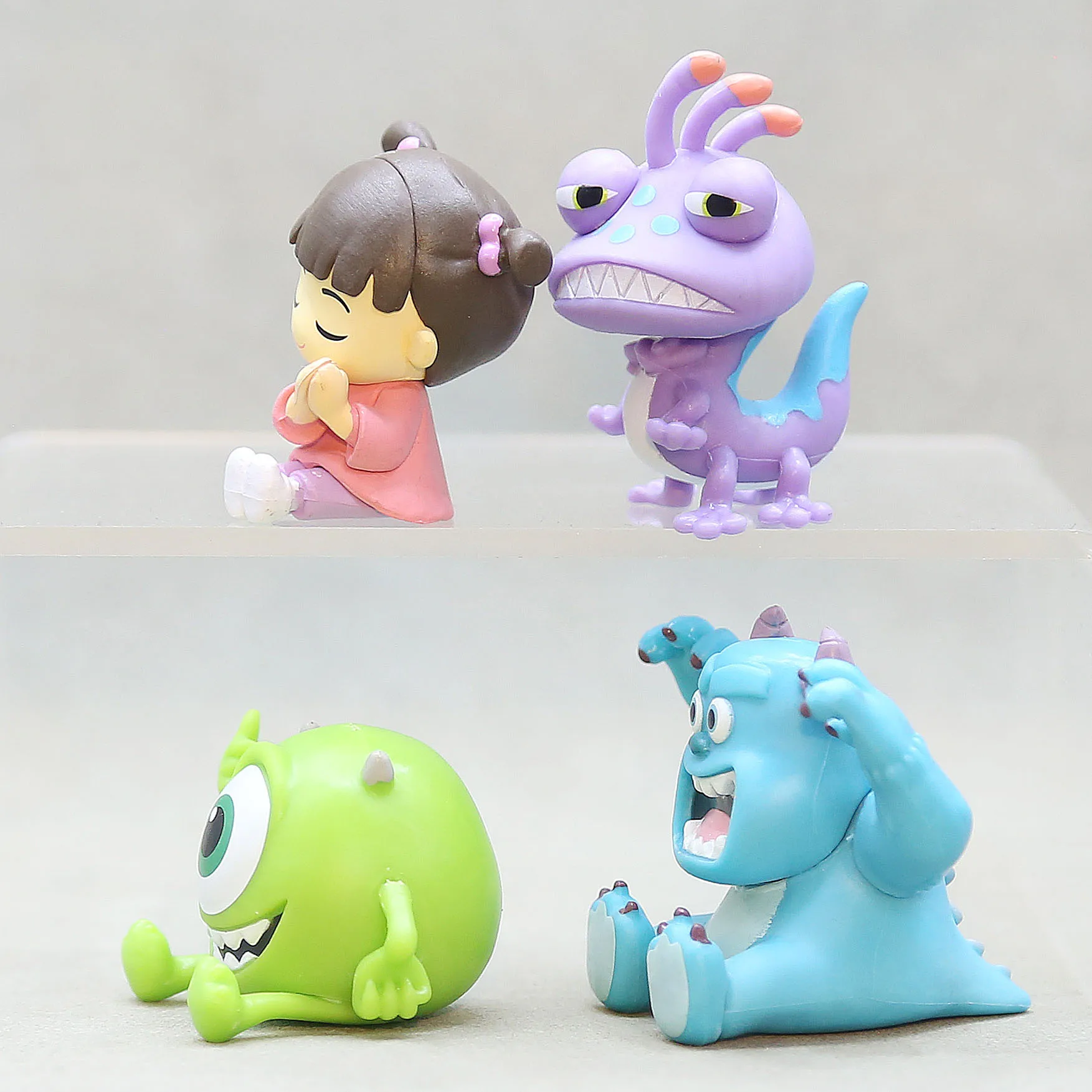 4Pcs University Monsters Inc Figures James P. Sullivan Action Model Kawaii Michael Wozosky Randall Boggs Boys Girls Xmas Gift