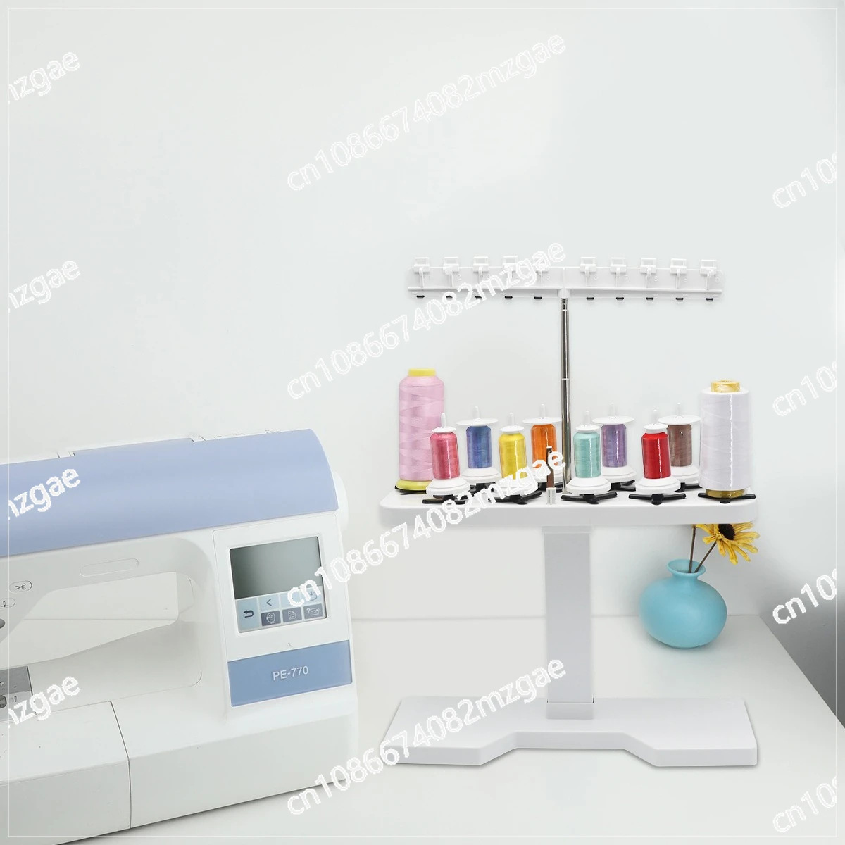 Sewing DIY Storage Shelf 10 Hole Plastic Base Universal Adjustable Embroidery Thread Toy Jewelry Shelf Needle and Thread