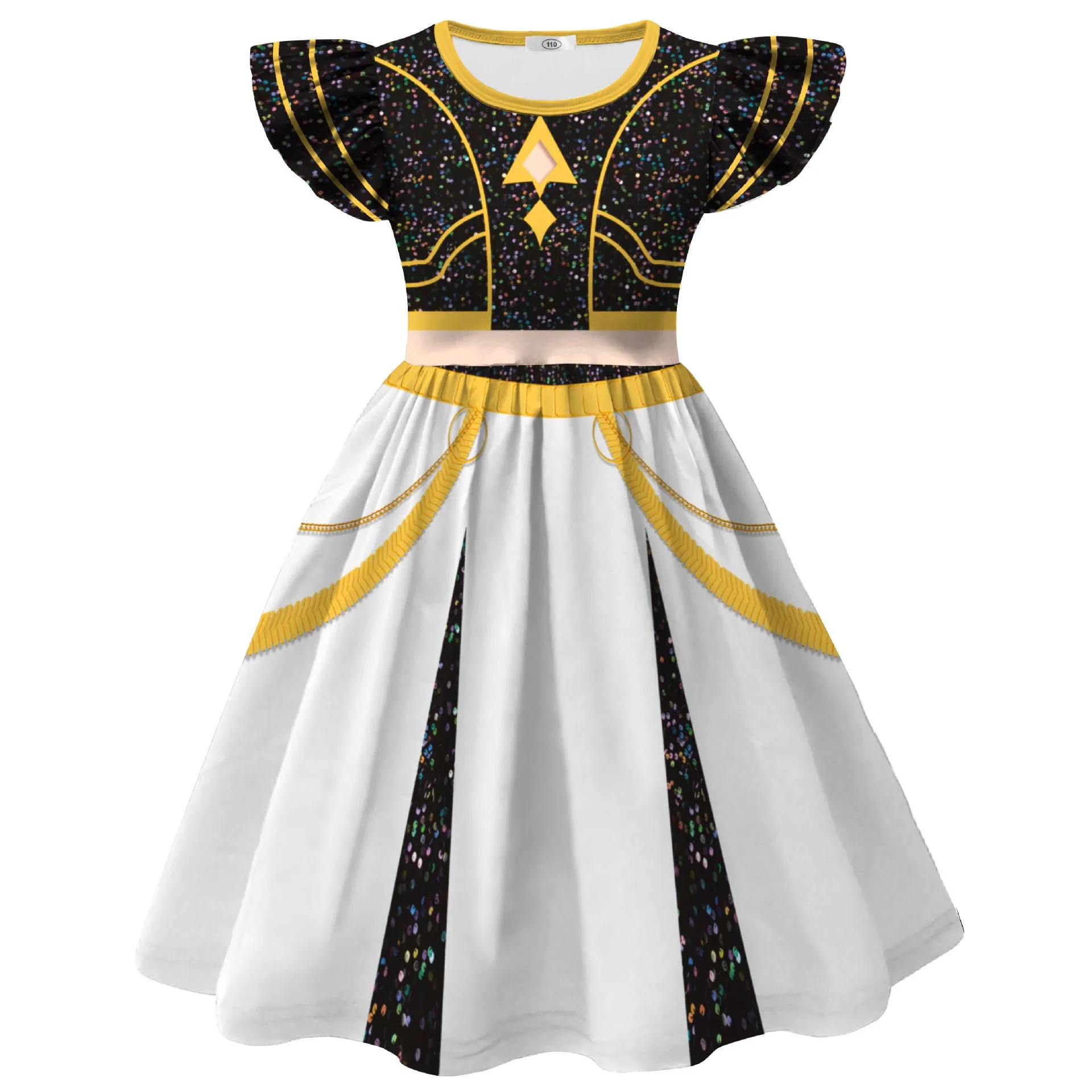 Kids K-Pop Demon Hunters Dress Rumi Zoey Mira Cosplay Costume Girls Children Casual Flying Sleeve Dresses Halloween Xmas Party