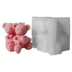 Easy to Clean Bear Silicone Mold Artistic Molds Molds Beautiful Craft Mold Flexible Ornament Moulds for Making Dropship