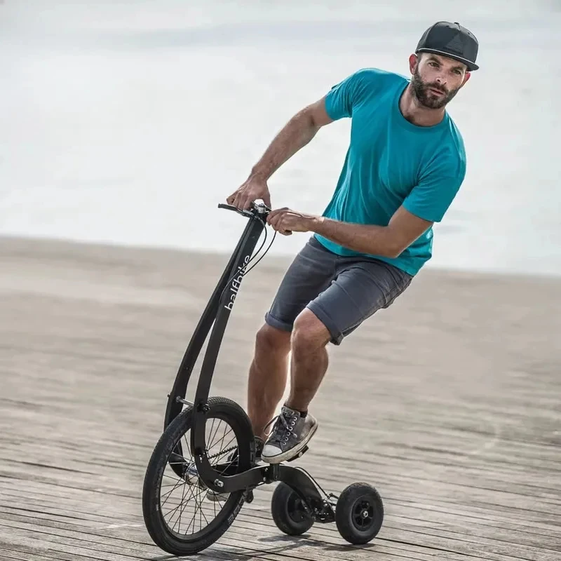 Foldable Seatless Three-Wheeled Riding Vehicle Half Standing Sports Riding Gear