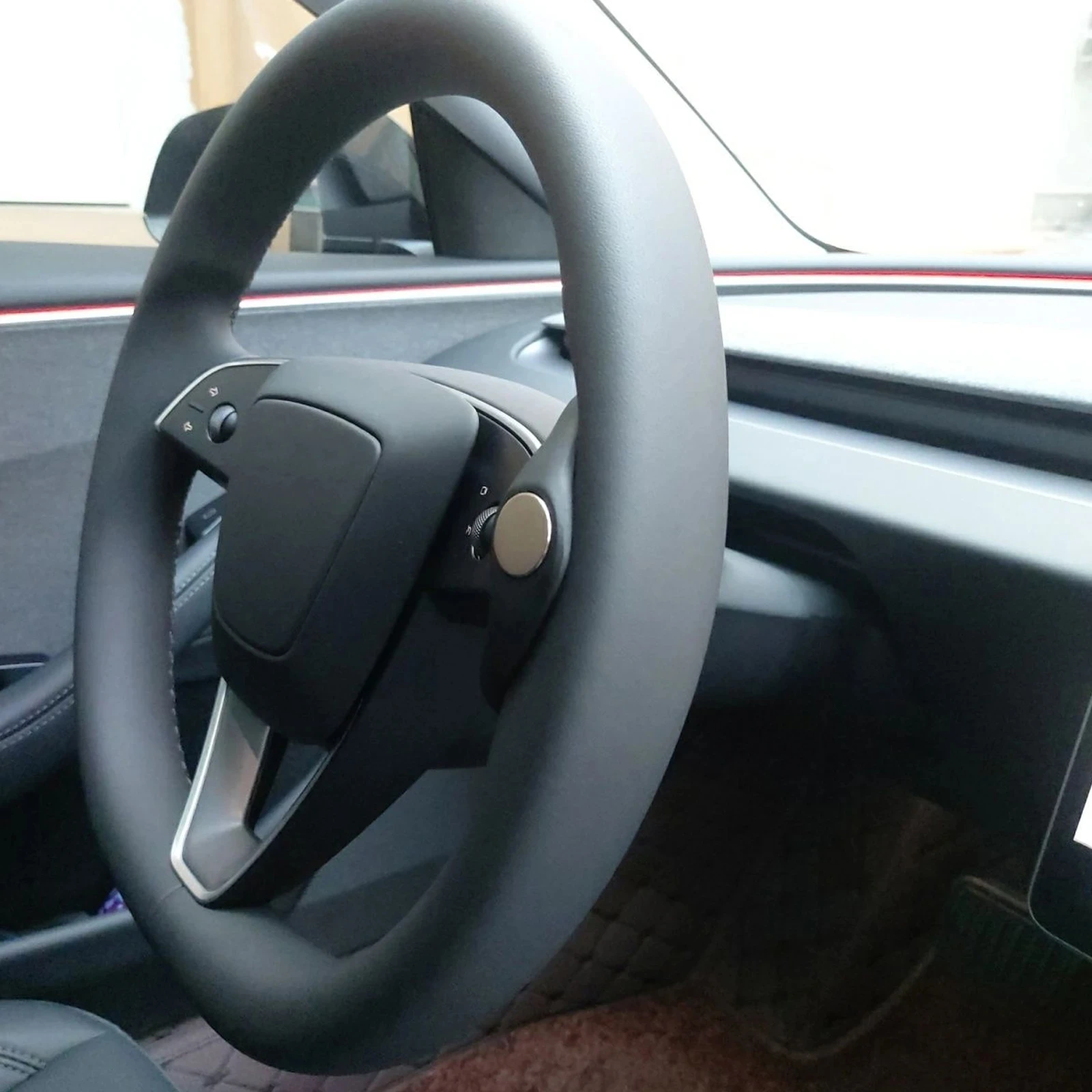 Volante AP-assistido para Tesla Model 3 Highland 2024 FSD, acessórios indispensáveis, guarnição interior do carro