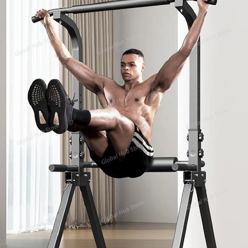 Triangular Pull-up Horizontal Bar with Adjustable Height Multi-functional Mome Floor Bar Indoor Training Pull-up Machine