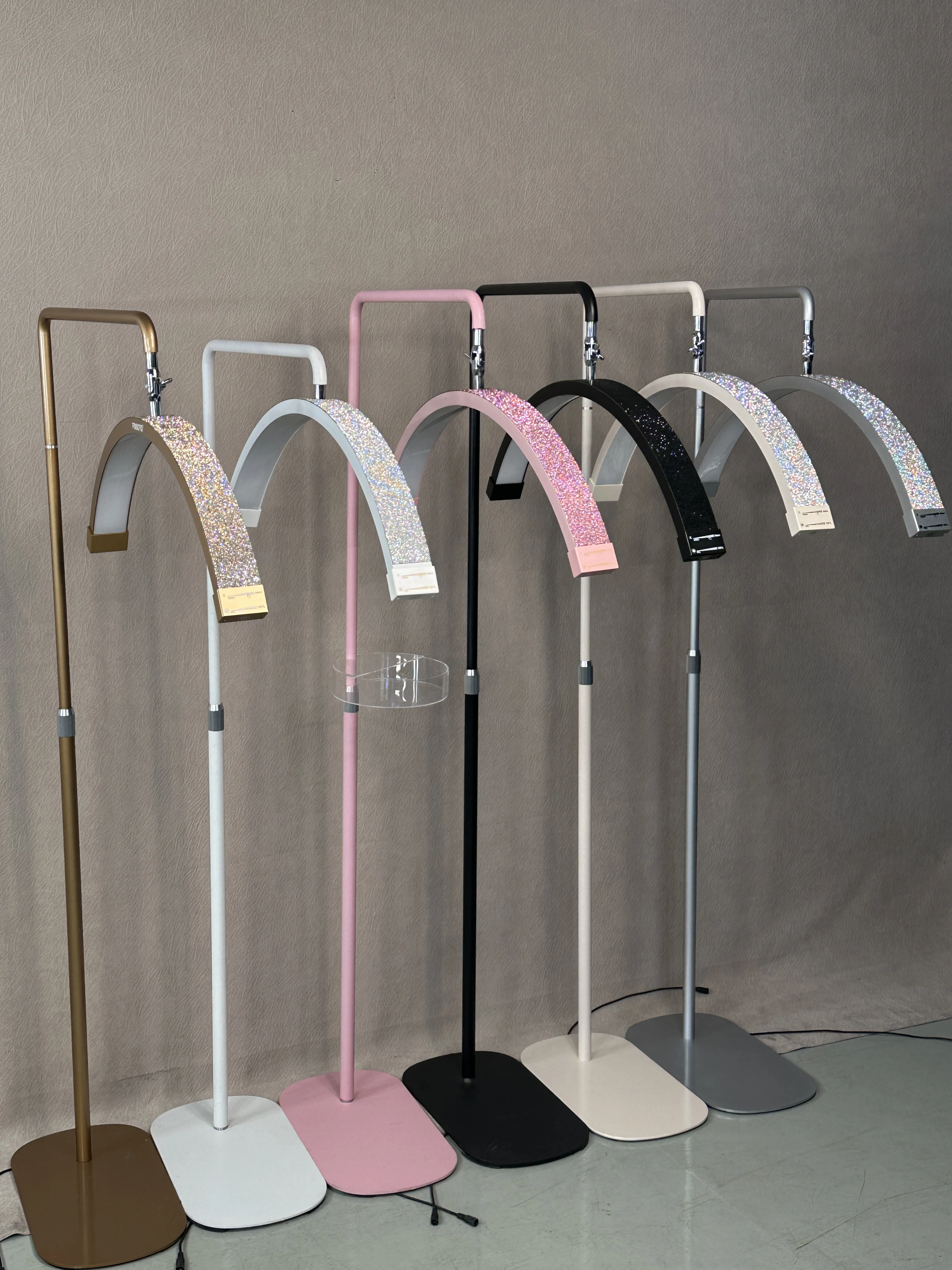 

Fosoto Multi-directional Half-Moon LED Lash Ring Light For Professional Eyelash Tattoo Makeup Salon Photography Live Stream