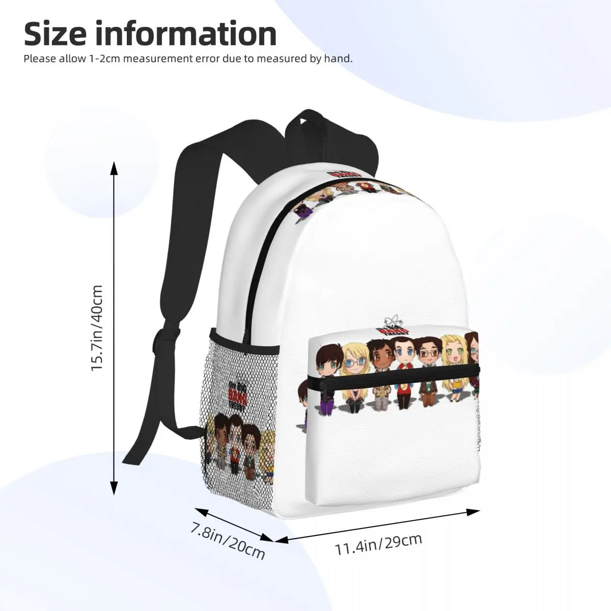 The Big Bang Theory 9 Student Backpack School Bag Hiking Travel Daypack for Boys Girls Bookbag Shoulder Bags