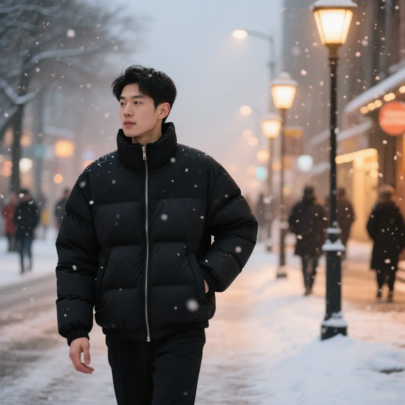 

Men's stand up collar cotton jacket, thickened warm multi-color jacket, loose casual couple jacket, windproof and cold proof