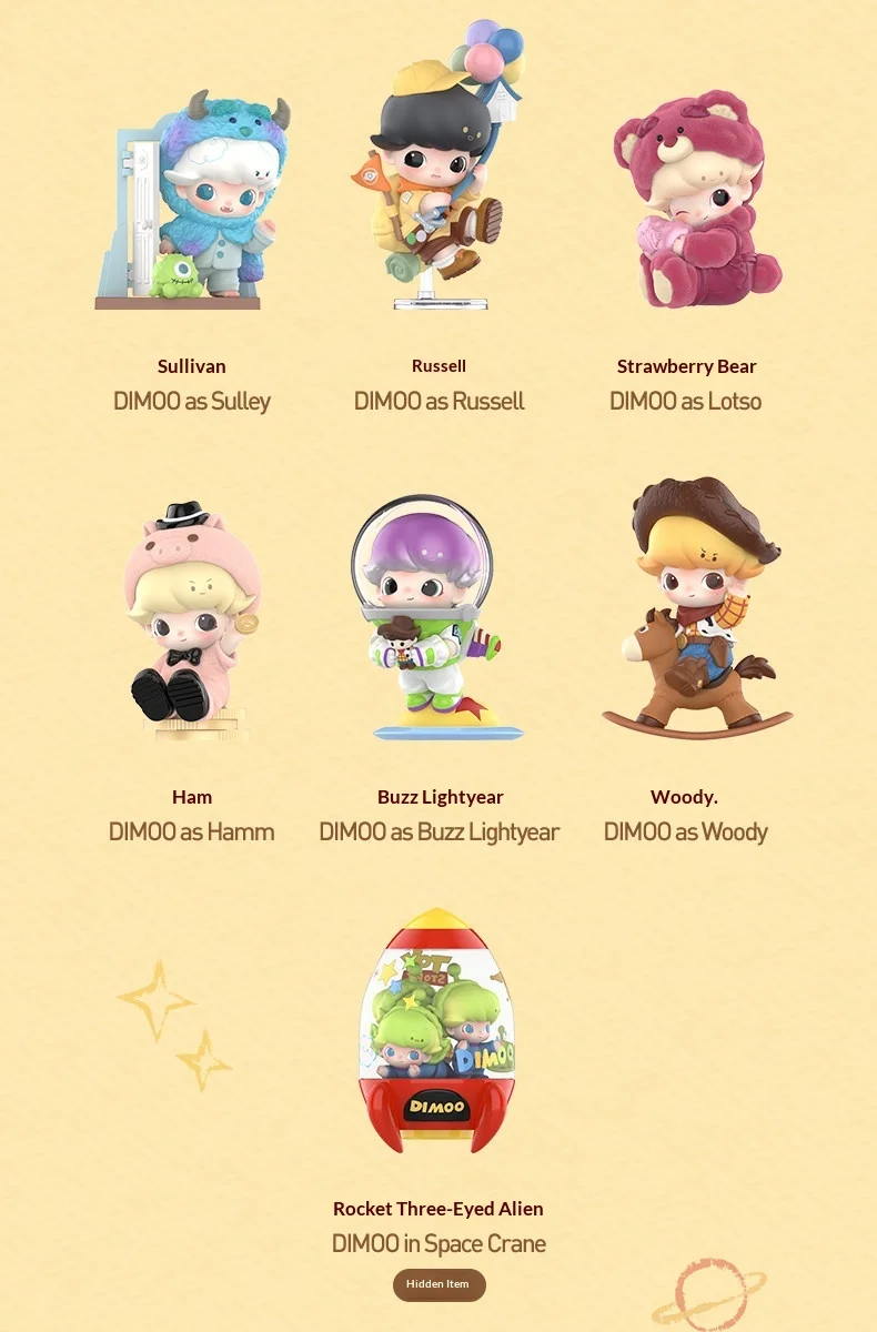 Original POPMART DIMOO WORLD Pixar Co-Branded Blind Box Figuren Buzz Lightyear Sammlerstücke Deko-Spielzeug Geburtstagsgeschenk – Detail 2