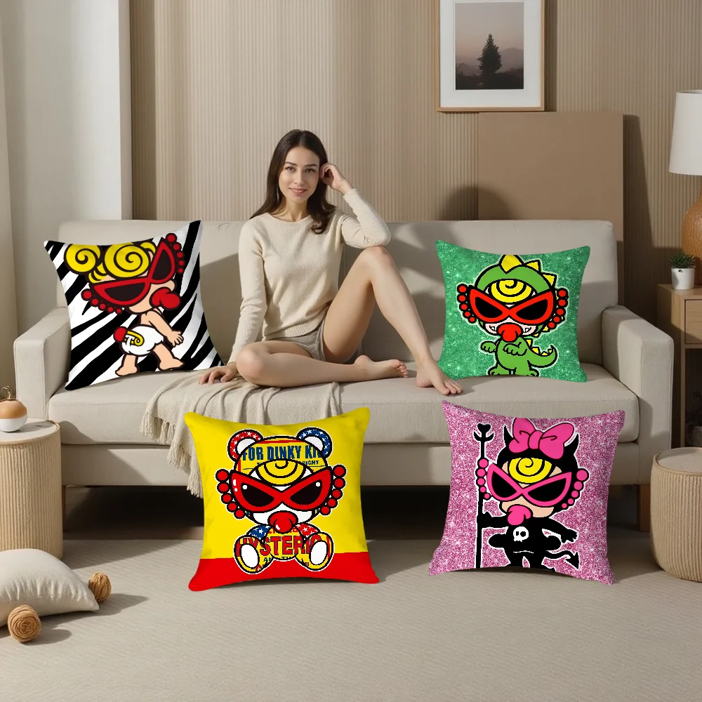 Japan H-Hysteric M-Mini Pillow Case Plush Fabric Soft Double Sided Print Sofa Cushion Cover Throw Pillow Covers