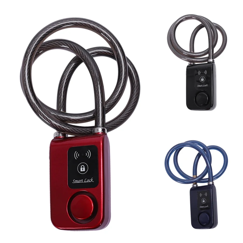 

Outdoor Anti Theft Bicycle Lock Super Intelligent Phone App Control Smart Alarm Bluetooth Lock Waterproof 110Db Alarm Lock