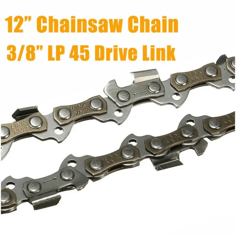 Garden Replacement Chainsaw Saw Chain Blade 12'' 45DL Drive Links Pitch 3/8LP 050 Gauge for Tools