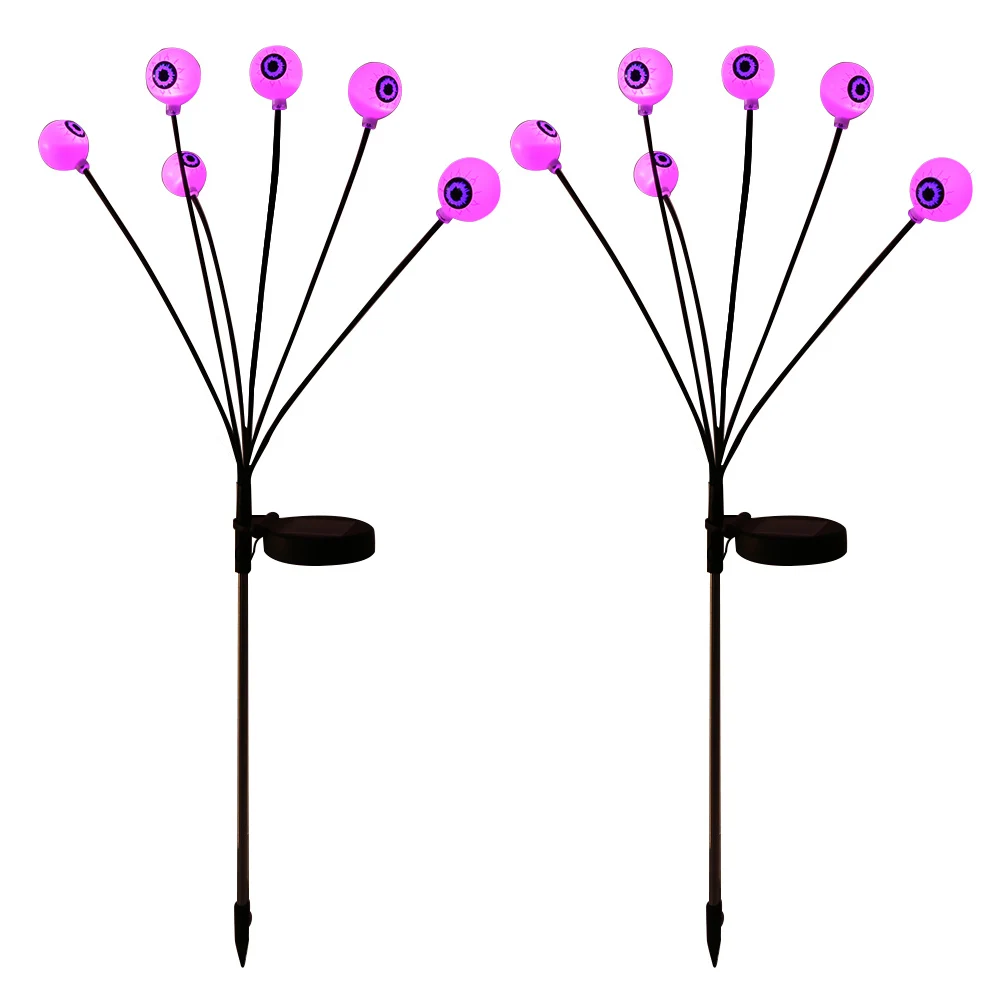 ديكور الهالوين مقلة العين الخضراء يتمايل اليراع ضوء IP65 مقاوم للماء الشمسية هالوين مسار الضوء يدوم حتى 20 ساعة مصباح حديقة بالطاقة الشمسية #5