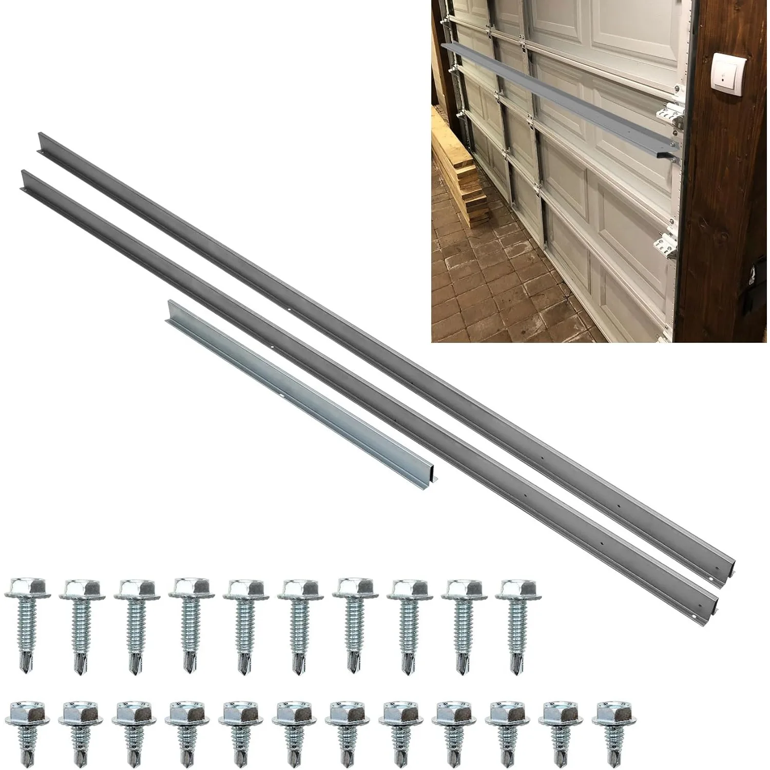 

16 Foot Garage Door Strut, Garage Door Strut 16 Foot, Heavy Duty Garage Door Reinforcement Bracket Kit