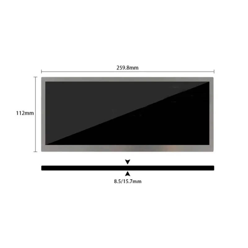 Imagem -03 - Tela Lcd Ips para Painel Digital Medidor de Carro Exibição do Veículo com Hd-mi Hsd103kpw2-a10 Resolução 1920x720 103