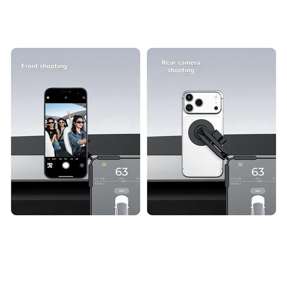 DT89 NEW 2pcs SK28 Car Phone Holder for Screen Magnetic Rotating Foldable Mount Dashboard Rearview Display Stand