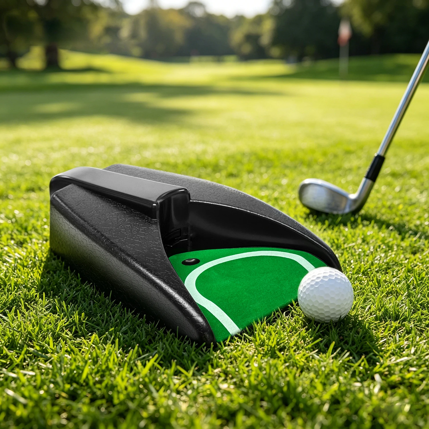 FzcSpeed Golf Automatic Putting Machine - Auto Returning Golf Cup Training Aid for Indoor/Outdoor Practice