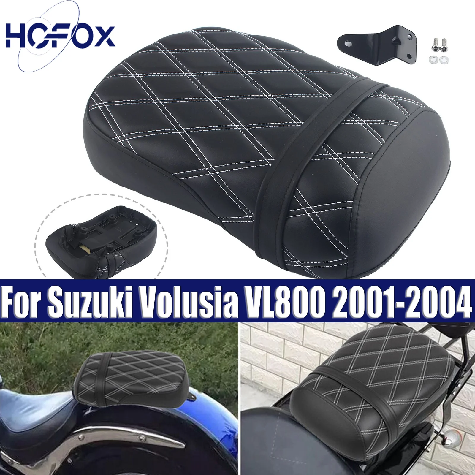 

For Suzuki Volusia VL800 2001-2004 C50 2004-2013 Motorcycle Solo Saddle Rear Pillion Pad