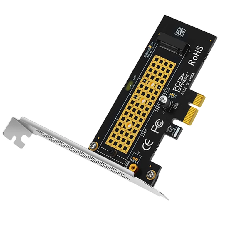 NVME para Placa de Expansão PCIE, PCIE 4.0, X1, Chave Riser M.2 M para PCI Express, 1X GEN4, 16Gbps, Suporte a Adaptador, 2230, 2242, 2260, 2280, M2, SSD NVME