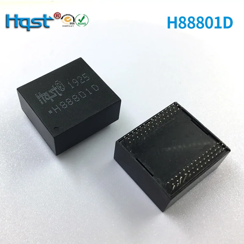 H88801d Direct Plug Gigabit Network Transformer 88pin Double Loop Autocoupling Pulse Filter Factory Direct Supply Hqst