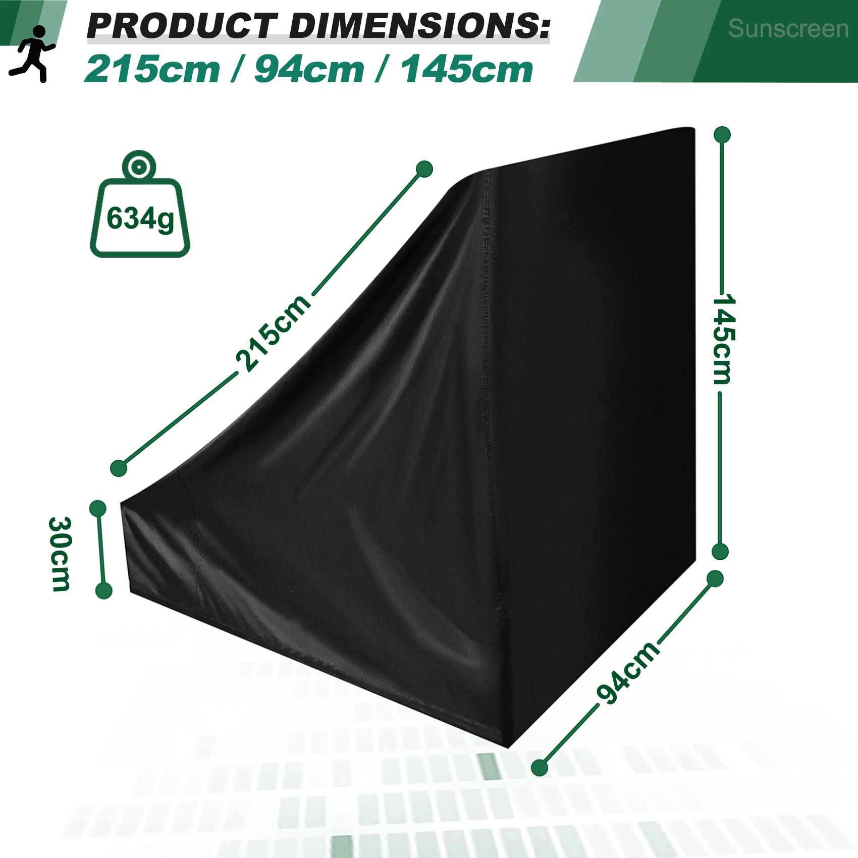 

Lo-ok Non-Folding Treadmill Cover Treadmill Protective Cover Suitable for Indoor or Outdoor (Black)