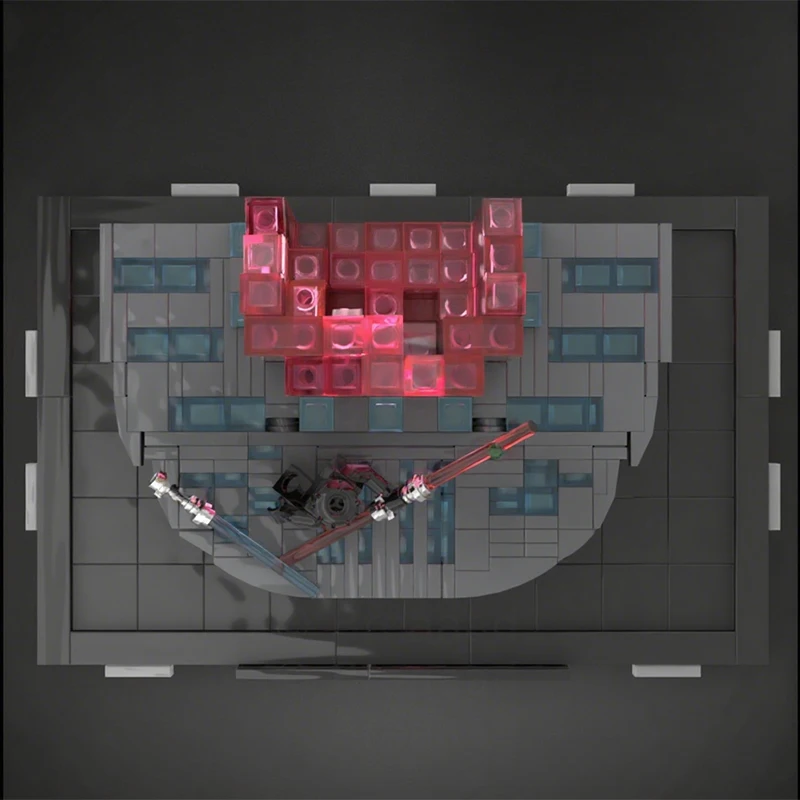 440개 MOC 운명의 결투 디오라마 컬렉션 에피소드 1 스타 배틀 빌딩 블록 크리스마스 선물 수집가