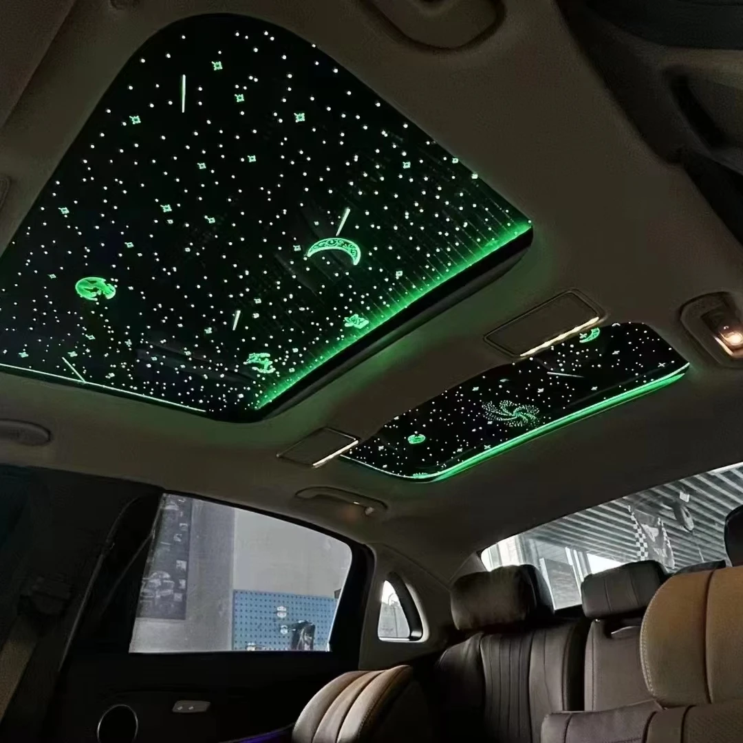 3D Galaxy Space Effect LED Daytime Running Light 12V Universal Car Interior Ambient Strip Light